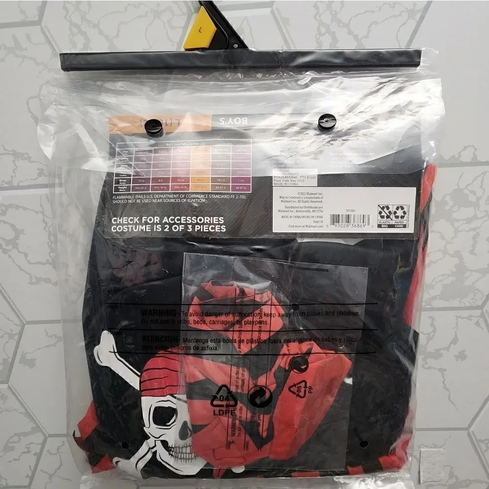 Nwt Pirate Boy Costume Kids Book Day Fancy Dress Outfit Pirates Caribbean